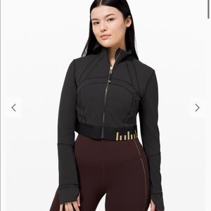 Lululemon Define Jacket Cropped Gold Black Size 8